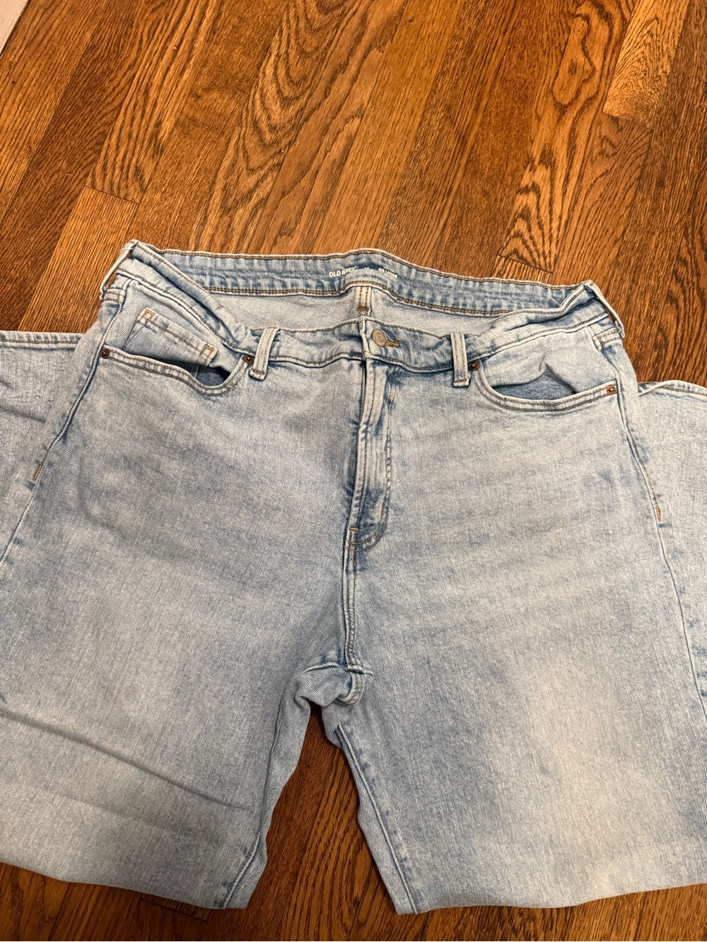 Old Navy Womens High Rise OG Loose Acid wash Straight leg Jeans size 18 - Picture 2 of 5